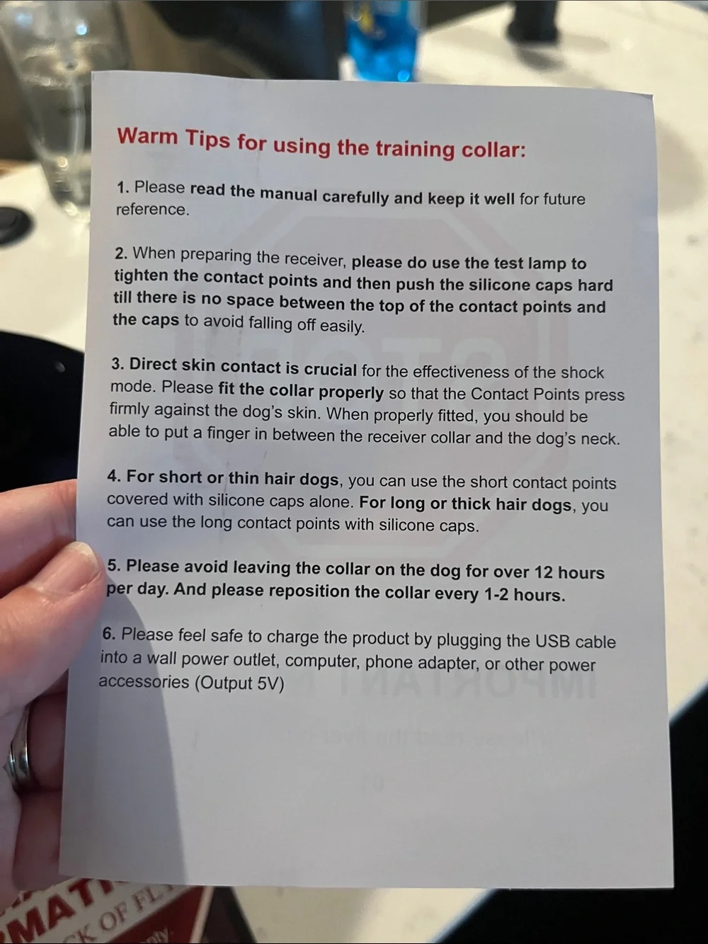Dog Training Collar - Black